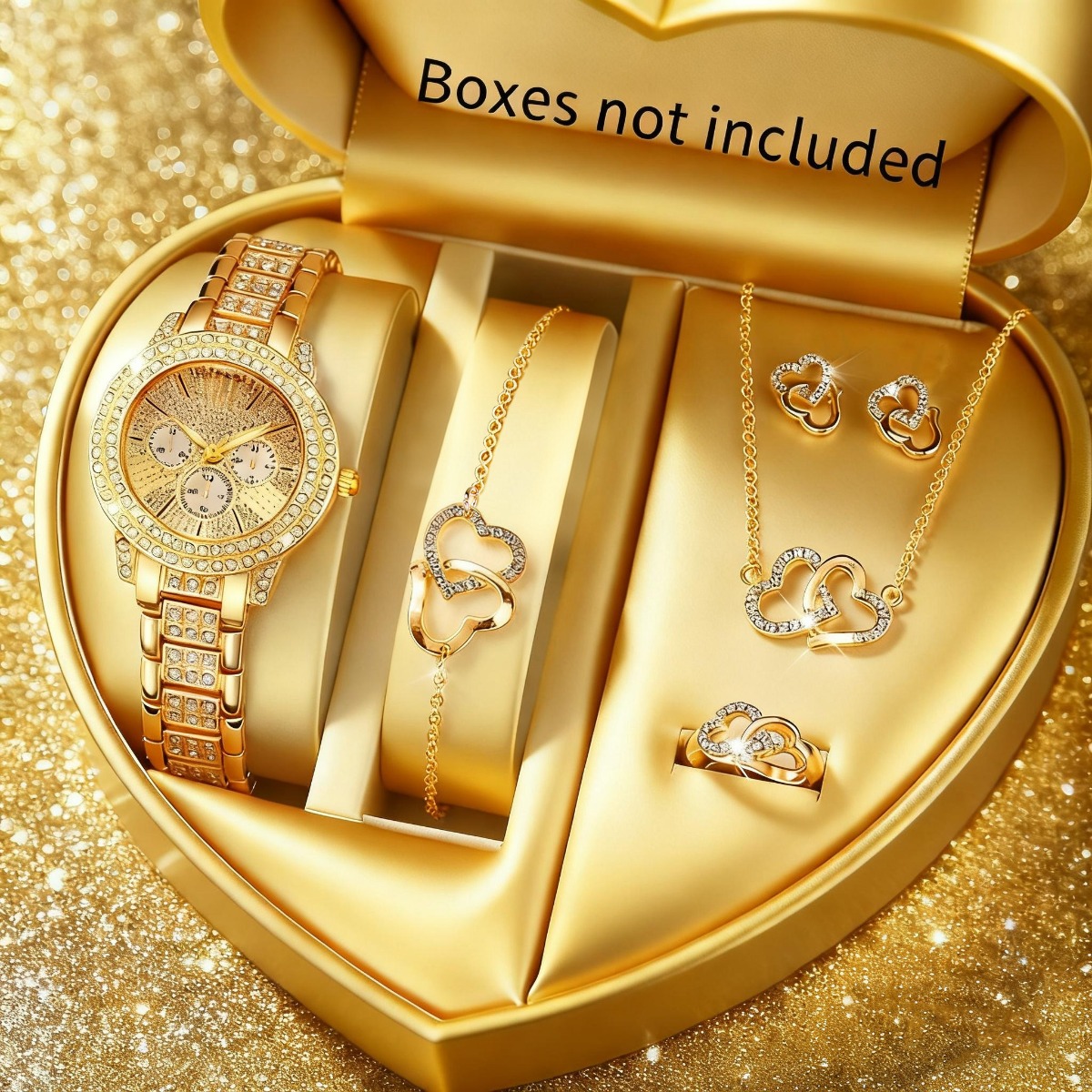 Luxury Watch Organizer - 6PCS Luxury Rhinestone Women Watch Jewelry