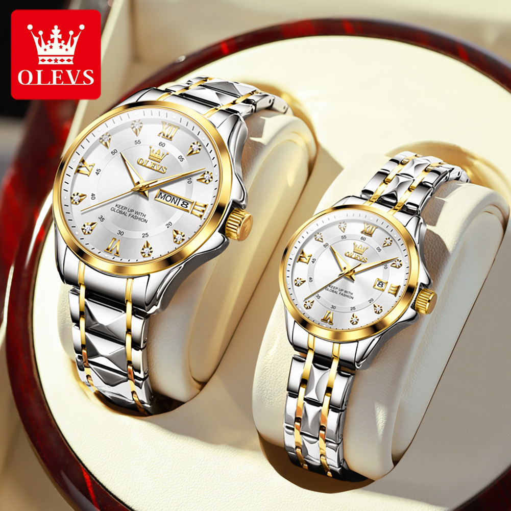 Best Luxury Quartz Watch - OLEVS 2906 Couple Watch Original Roman