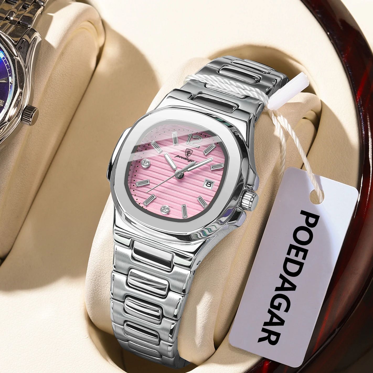 Luxury Watch For Sale - POEDAGAR Square Fashion Woman Wristwatch Luminous