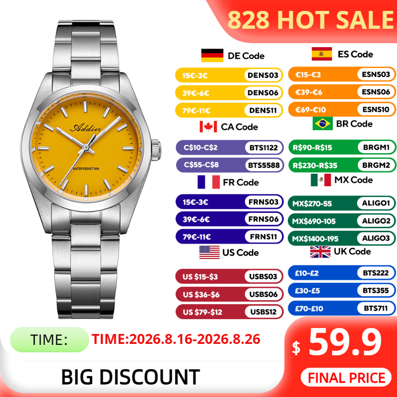 Luxury Watch All Brands - ADDIES 2026 Stainless Steel Women Watch