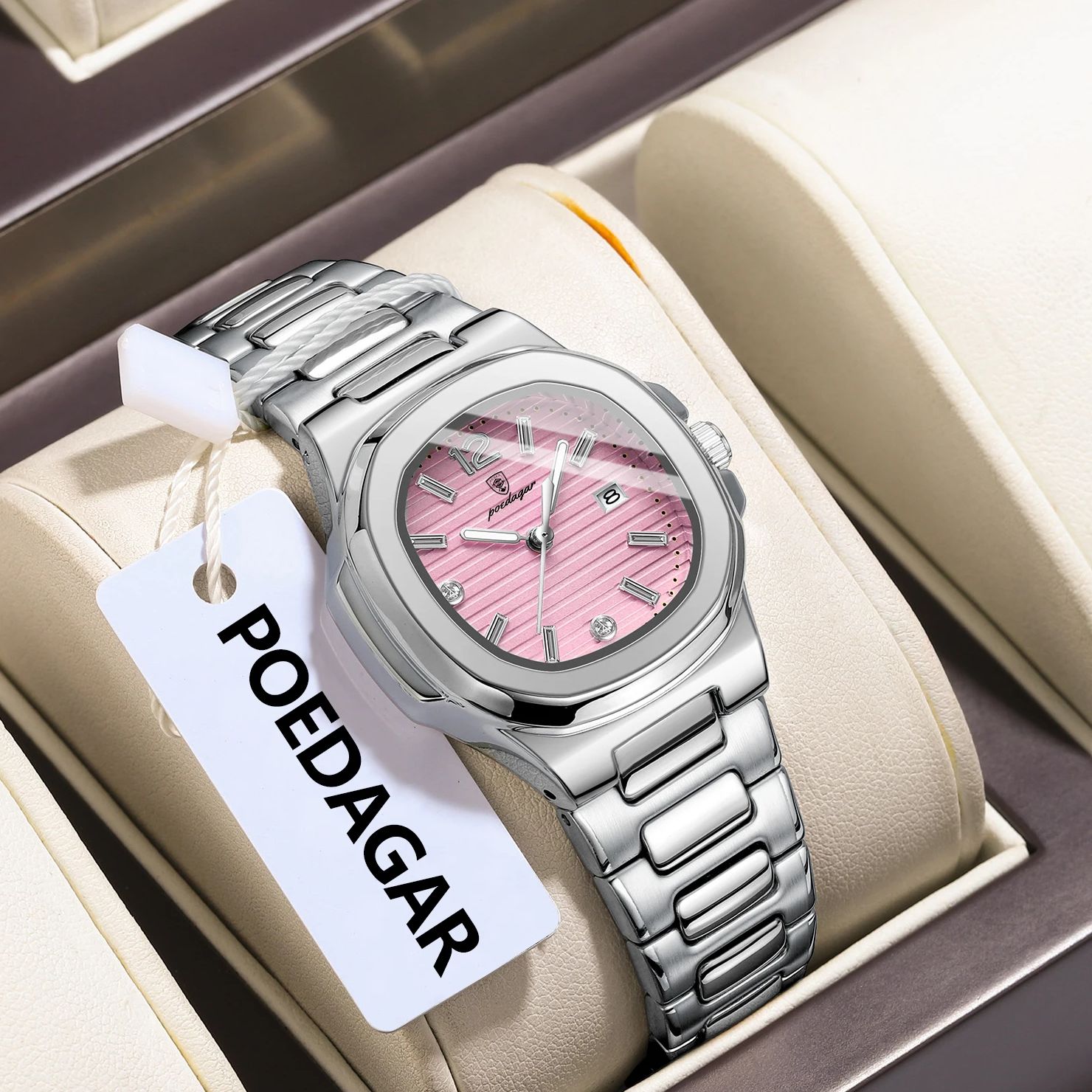 POEDAGAR Square Fashion Woman  - đánh giá và giá Luxury Watch For Sale