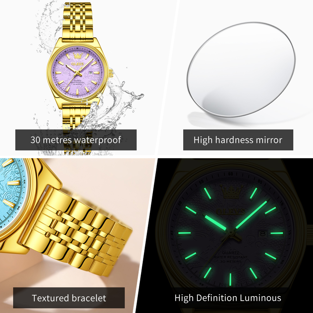 OLEVS Brand Luxury Gold Watch  - đánh giá và giá Luxury Watch Brand For Women