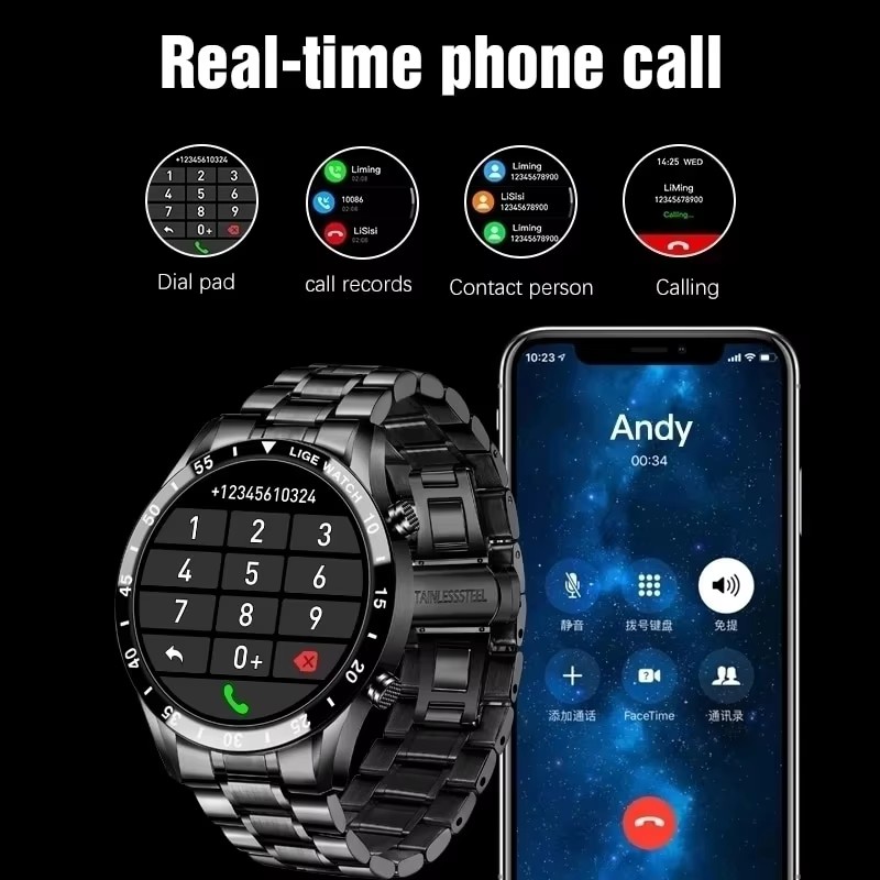 LIGE New Bluetooth Call Smart  - đánh giá và giá Luxury Watch Korea
