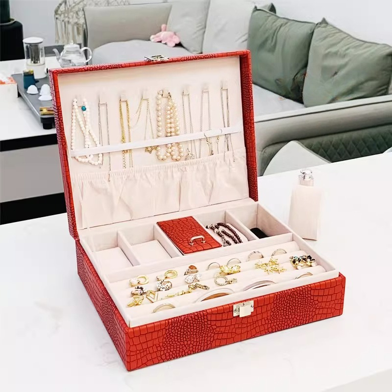 Portable Jewelry Box Leather L - đánh giá và giá Luxury Watch E Jewellery