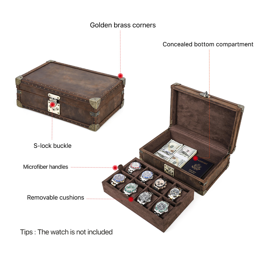 Luxury Genuine Leather 8 Slots - đánh giá và giá Luxury Watch E Jewellery