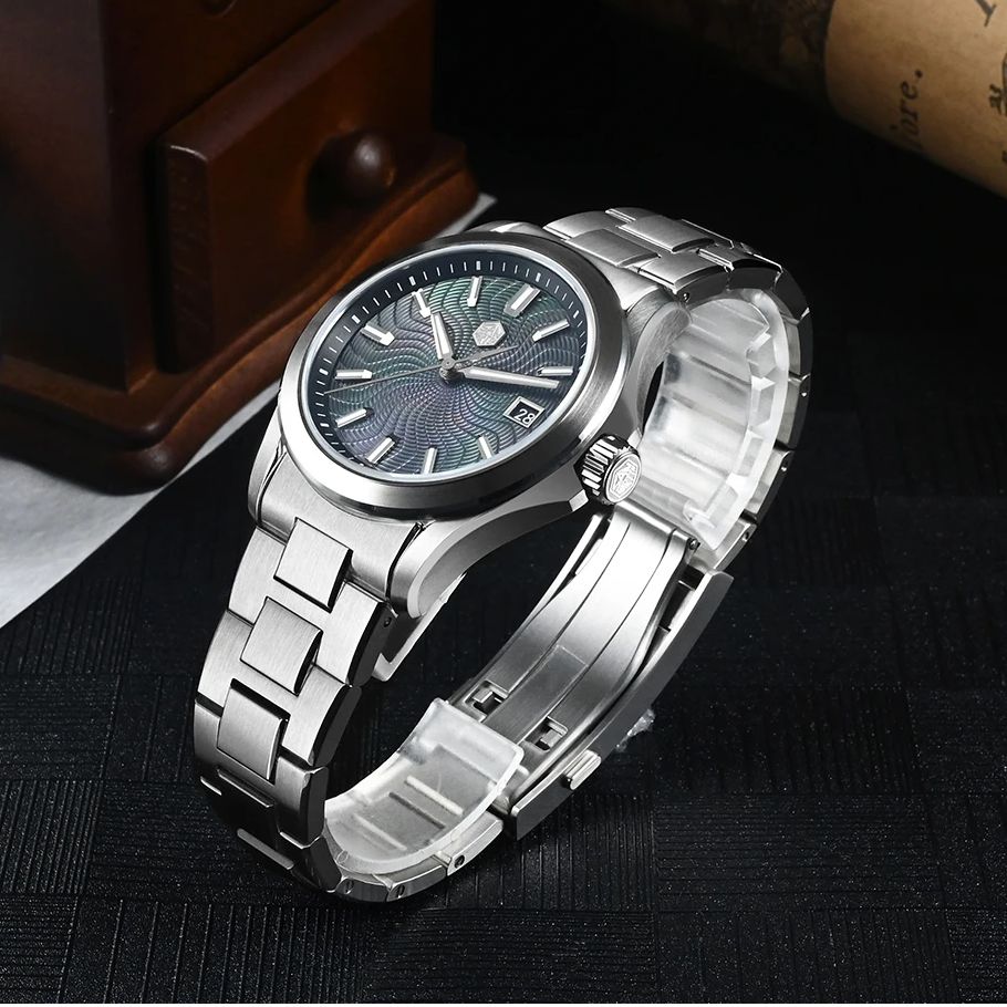 San Martin Men Automatic Watch - đánh giá và giá Guilloché Dial Watch