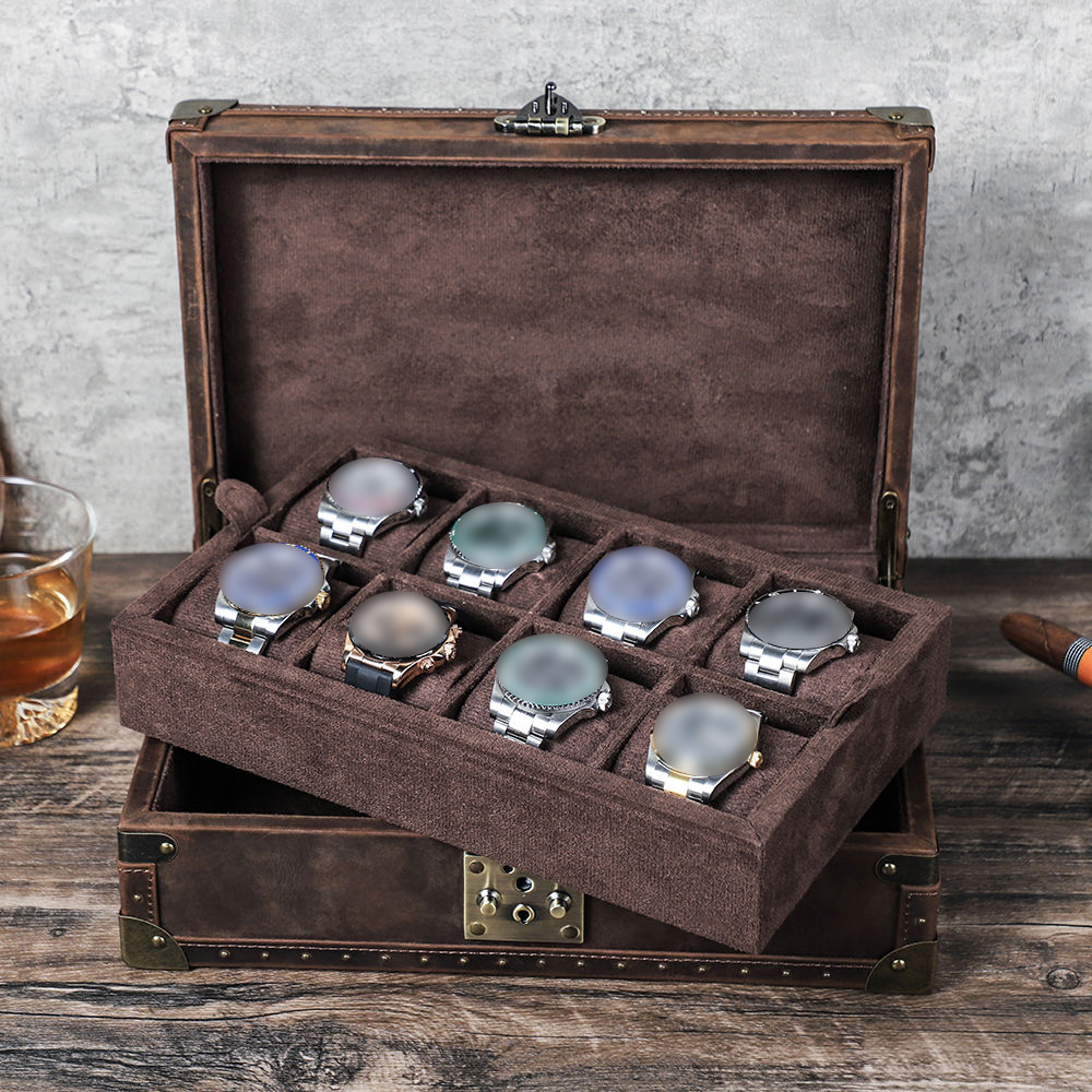 CONTACT'S FAMILY 8 Leather Cus - đánh giá và giá Luxury Watch Organizer