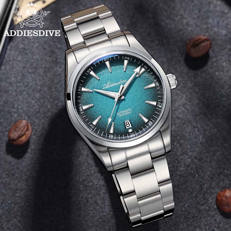 ADDIESDIVE AD2527 Luxury Autom - đánh giá và giá Guilloché Dial Watch