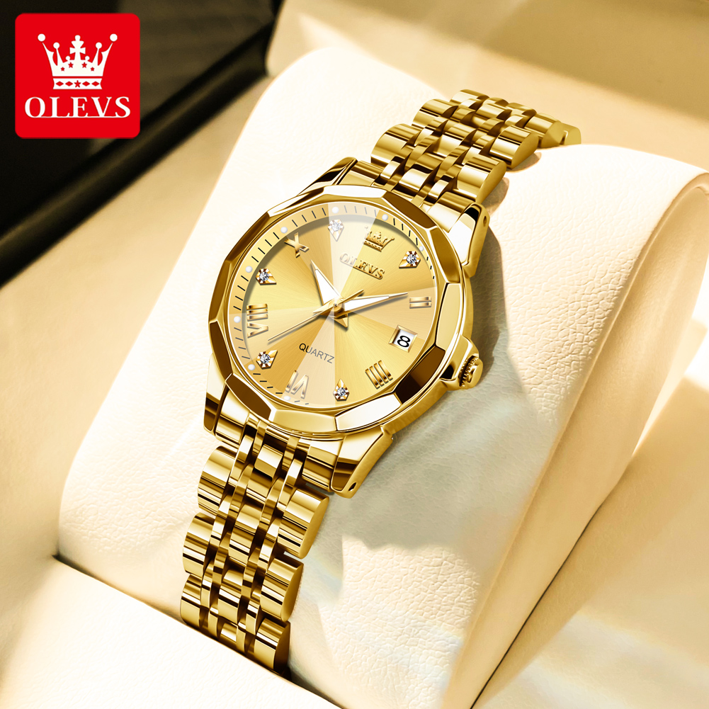 OLEVS Fashion Golden Watch for - đánh giá và giá Luxury Watch For Sale