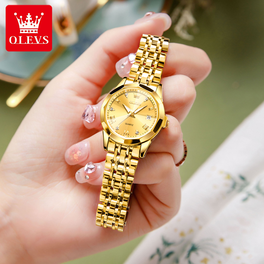 OLEVS Fashion Golden Watch for - đánh giá và giá Luxury Watch For Sale