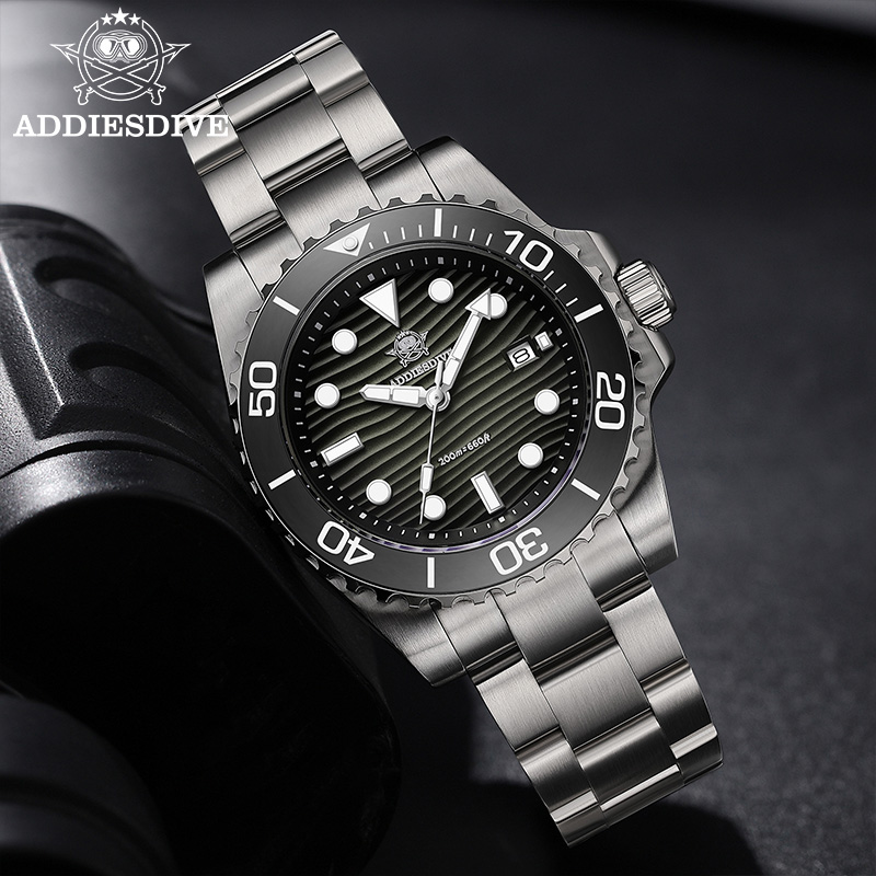 ADDIESDIVE New Men's Dive Watc - đánh giá và giá Guilloché Dial Watch