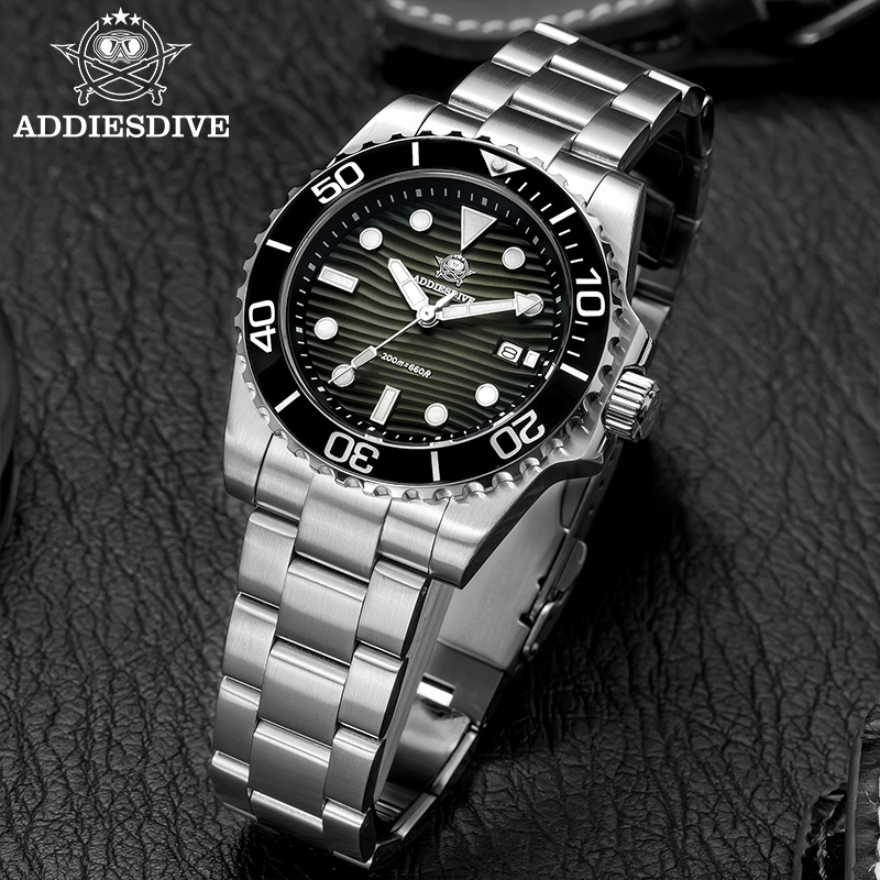 ADDIESDIVE New Men's Dive Watc - đánh giá và giá Guilloché Dial Watch