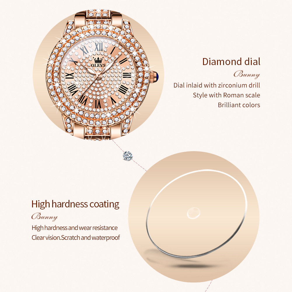 OLEVS 9943 Luxury All Diamond  - đánh giá và giá Luxury Watch Female
