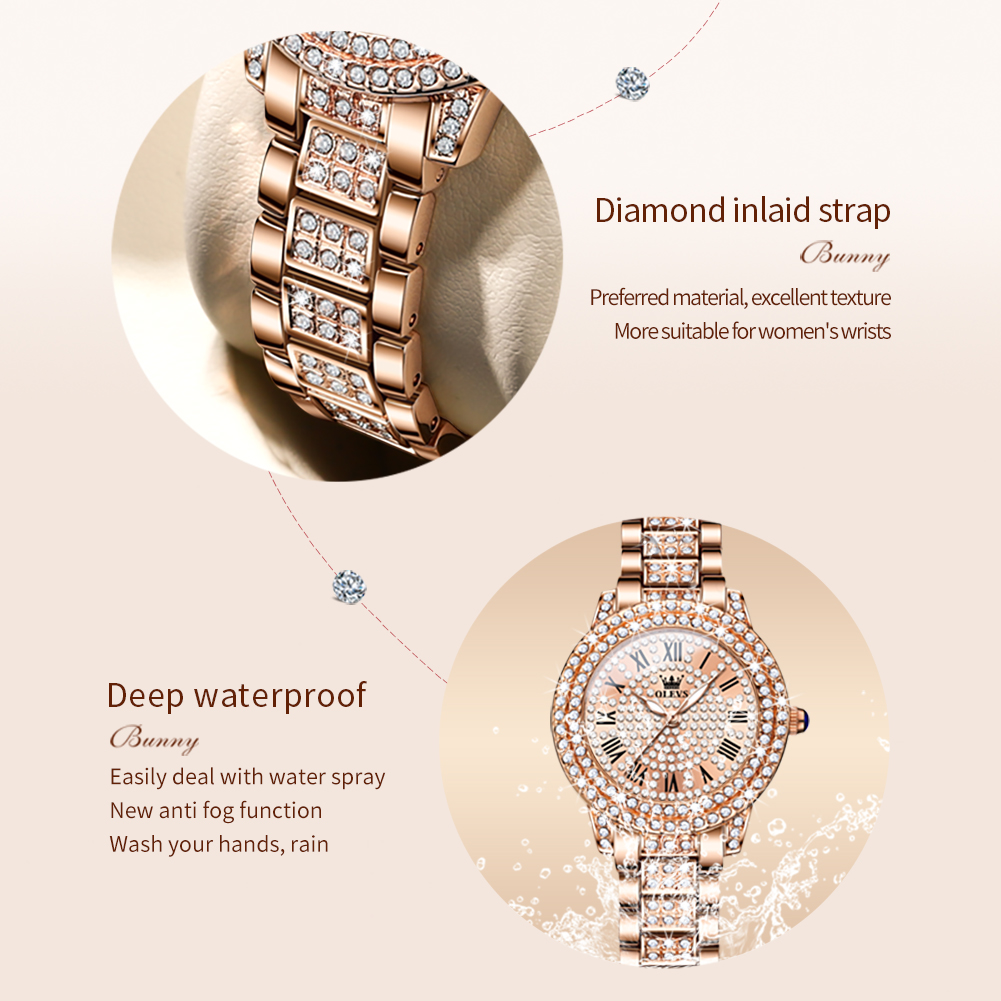 OLEVS 9943 Luxury All Diamond  - đánh giá và giá Luxury Watch Female