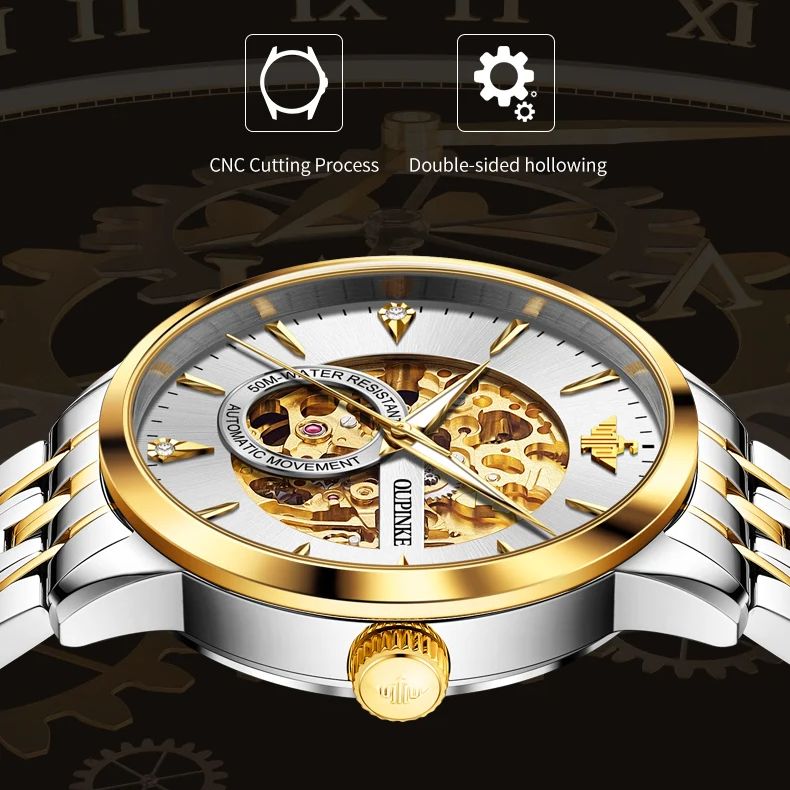 OUPINKE Luxury Fully Hollow Me - đánh giá và giá Luxury Watch All Brands